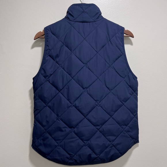 J. Crew Factory Women’s Quilted Navy Blue Down Puffer Vest, Size Small - Picture 6 of 10